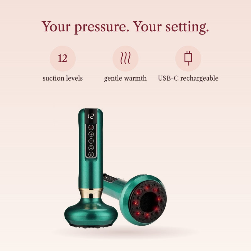 12 suction levels, gentle warmth and USB-C rechargeable